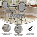 All-Weather Commercial Paris Chair with Metal Frame - N/A
