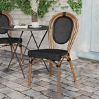 All-Weather Commercial Paris Chair with Metal Frame - N/A