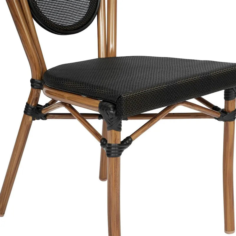 All-Weather Commercial Paris Chair with Metal Frame - N/A