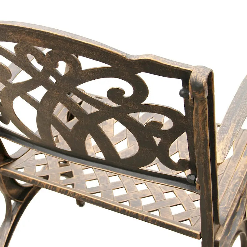 Ornate Traditional Outdoor Cast Aluminum Patio Dining Chair