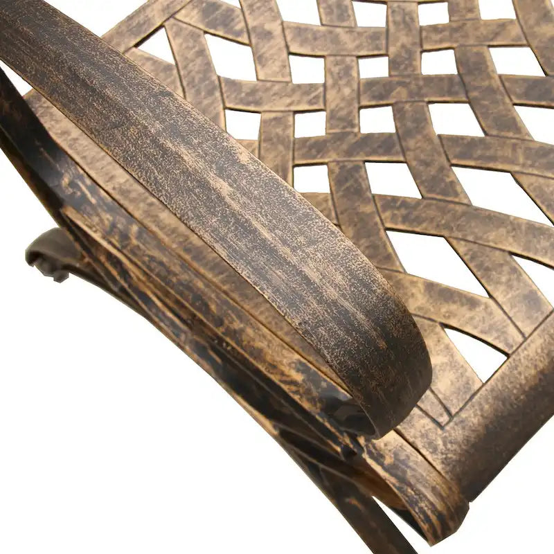 Ornate Traditional Outdoor Cast Aluminum Patio Dining Chair