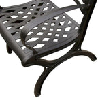 Ornate Traditional Outdoor Cast Aluminum Patio Dining Chair