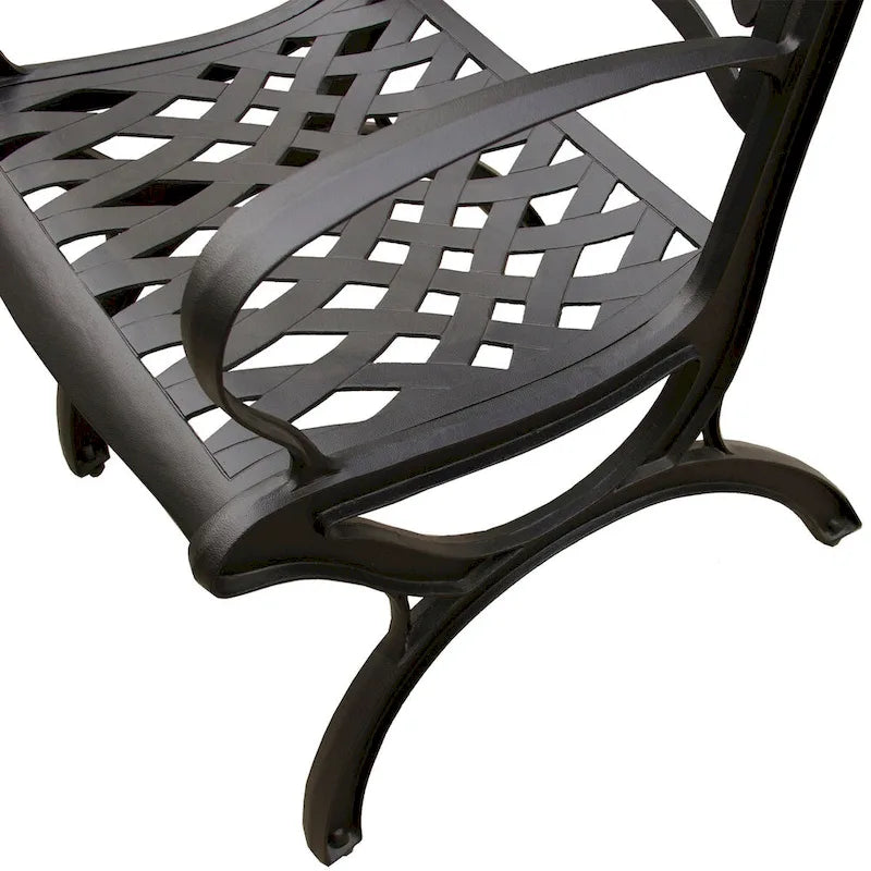 Ornate Traditional Outdoor Cast Aluminum Patio Dining Chair