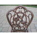 Lattice 3-piece Bistro Set with 24-inch Tempered Glass Top Table and 2 Chairs