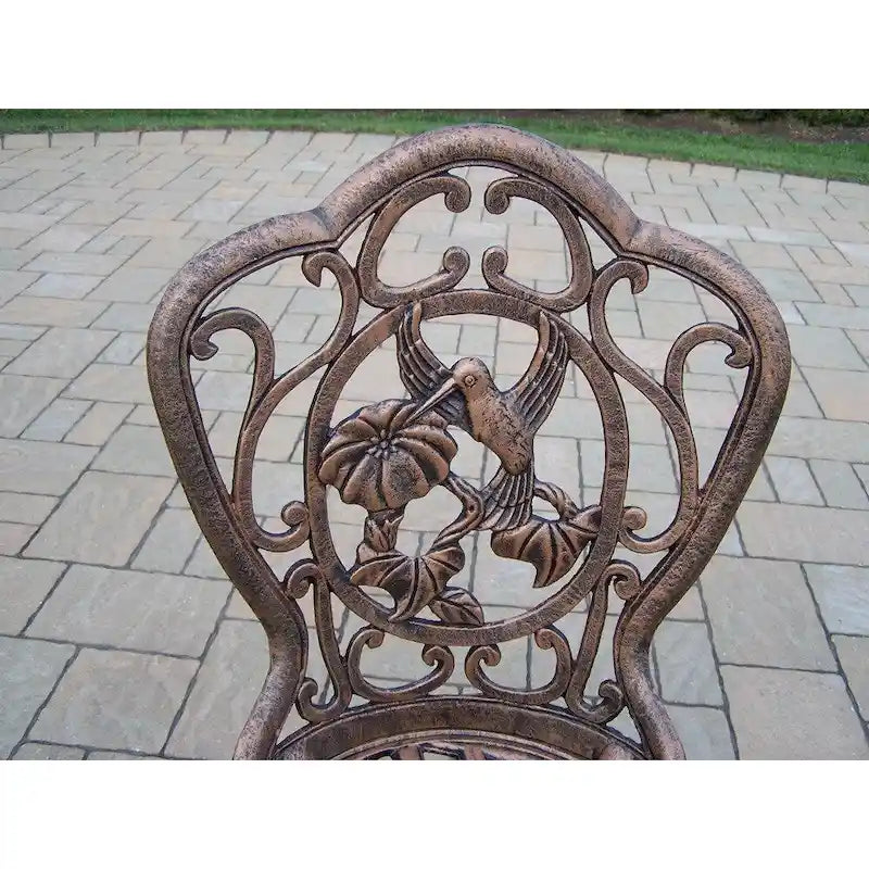 Lattice 3-piece Bistro Set with 24-inch Tempered Glass Top Table and 2 Chairs