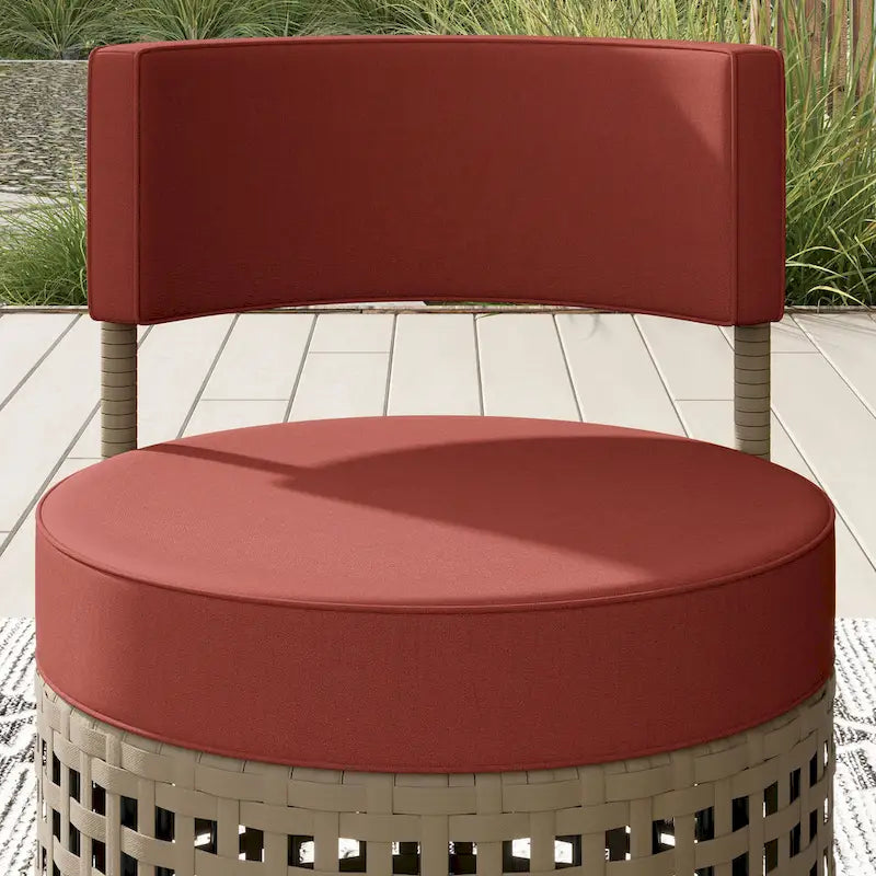 Corvus Donges 2-piece Patio Wicker Club Chairs with Sunbrella Cushions