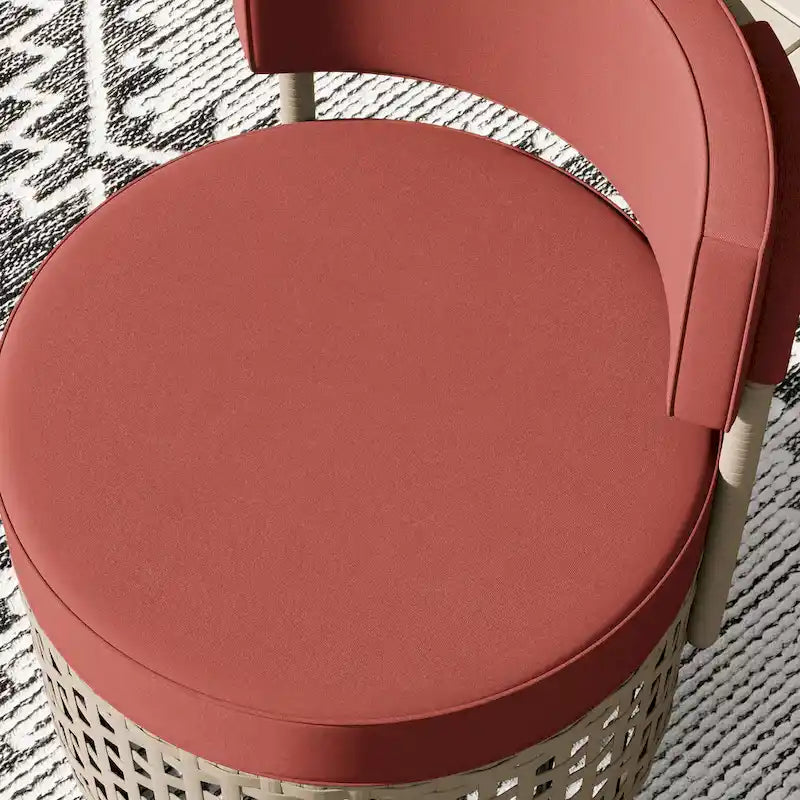 Corvus Donges 2-piece Patio Wicker Club Chairs with Sunbrella Cushions