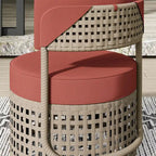 Corvus Donges 2-piece Patio Wicker Club Chairs with Sunbrella Cushions