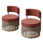 Corvus Donges 2-piece Patio Wicker Club Chairs with Sunbrella Cushions