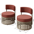 Corvus Donges 2-piece Patio Wicker Club Chairs with Sunbrella Cushions