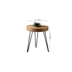 Round Natural Wood Coffee Table Stump Ring