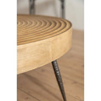 Round Natural Wood Coffee Table Stump Ring