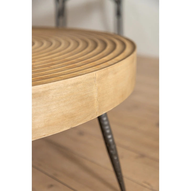 Round Natural Wood Coffee Table Stump Ring