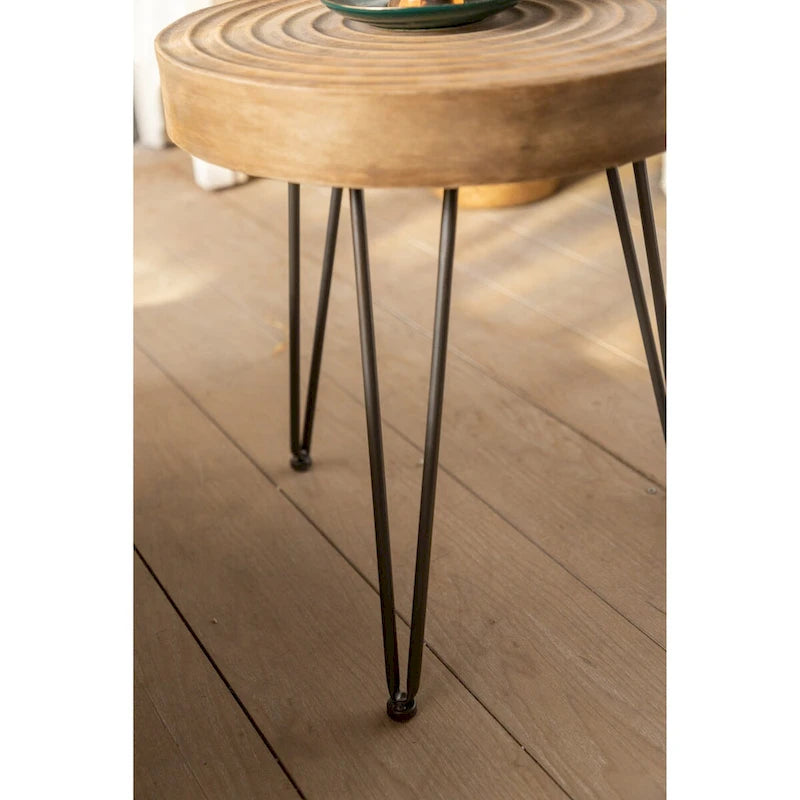 Round Natural Wood Coffee Table Stump Ring