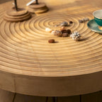 Round Natural Wood Coffee Table Stump Ring