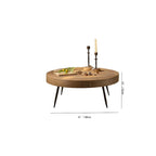 Round Natural Wood Coffee Table Stump Ring