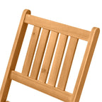 Outsunny Acacia Wood Bistro Set,2 Folding Chairs & Coffee Table,3 PCS