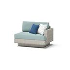 Portofino Comfort 5 Piece Sunbrella Outdoor Patio Sectional Fire Seating Set