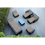 Ohana Black Wicker Outdoor 10-piece Conversation Set - No Assembly