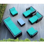 Ohana Black Wicker Outdoor 10-piece Conversation Set - No Assembly