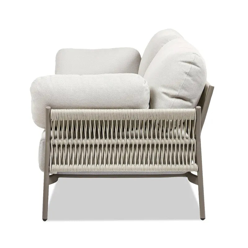 Jasper 73 Wicker Outdoor Patio Sofa with Cushions