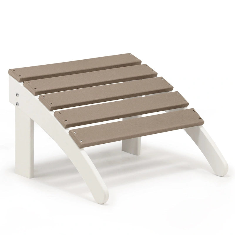 Aoodor Outdoor Adirondack Ottoman - Weather-Resistant HDPE Patio Footrest for Ultimate Relaxation