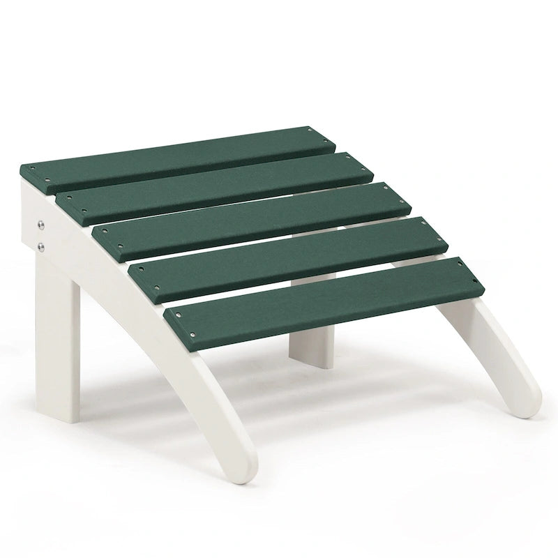 Aoodor Outdoor Adirondack Ottoman - Weather-Resistant HDPE Patio Footrest for Ultimate Relaxation