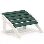 Aoodor Outdoor Adirondack Ottoman - Weather-Resistant HDPE Patio Footrest for Ultimate Relaxation