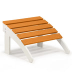 Aoodor Outdoor Adirondack Ottoman - Weather-Resistant HDPE Patio Footrest for Ultimate Relaxation