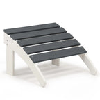Aoodor Outdoor Adirondack Ottoman - Weather-Resistant HDPE Patio Footrest for Ultimate Relaxation