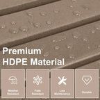 Aoodor Outdoor Adirondack Ottoman - Weather-Resistant HDPE Patio Footrest for Ultimate Relaxation