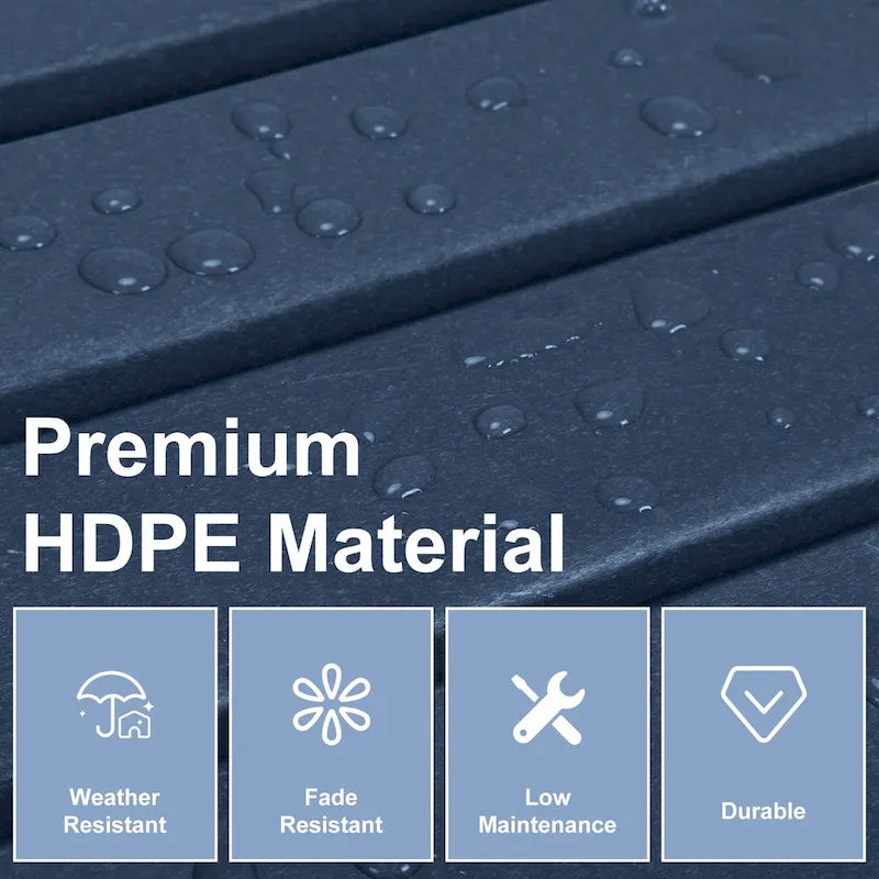 Aoodor Outdoor Adirondack Ottoman - Weather-Resistant HDPE Patio Footrest for Ultimate Relaxation