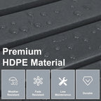 Aoodor Outdoor Adirondack Ottoman - Weather-Resistant HDPE Patio Footrest for Ultimate Relaxation