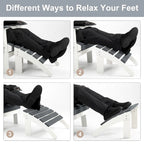 Aoodor Outdoor Adirondack Ottoman - Weather-Resistant HDPE Patio Footrest for Ultimate Relaxation