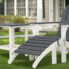 Aoodor Outdoor Adirondack Ottoman - Weather-Resistant HDPE Patio Footrest for Ultimate Relaxation