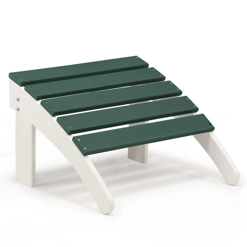 Aoodor Outdoor Adirondack Ottoman - Weather-Resistant HDPE Patio Footrest for Ultimate Relaxation