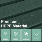 Aoodor Outdoor Adirondack Ottoman - Weather-Resistant HDPE Patio Footrest for Ultimate Relaxation