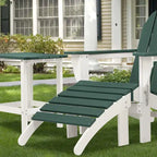 Aoodor Outdoor Adirondack Ottoman - Weather-Resistant HDPE Patio Footrest for Ultimate Relaxation