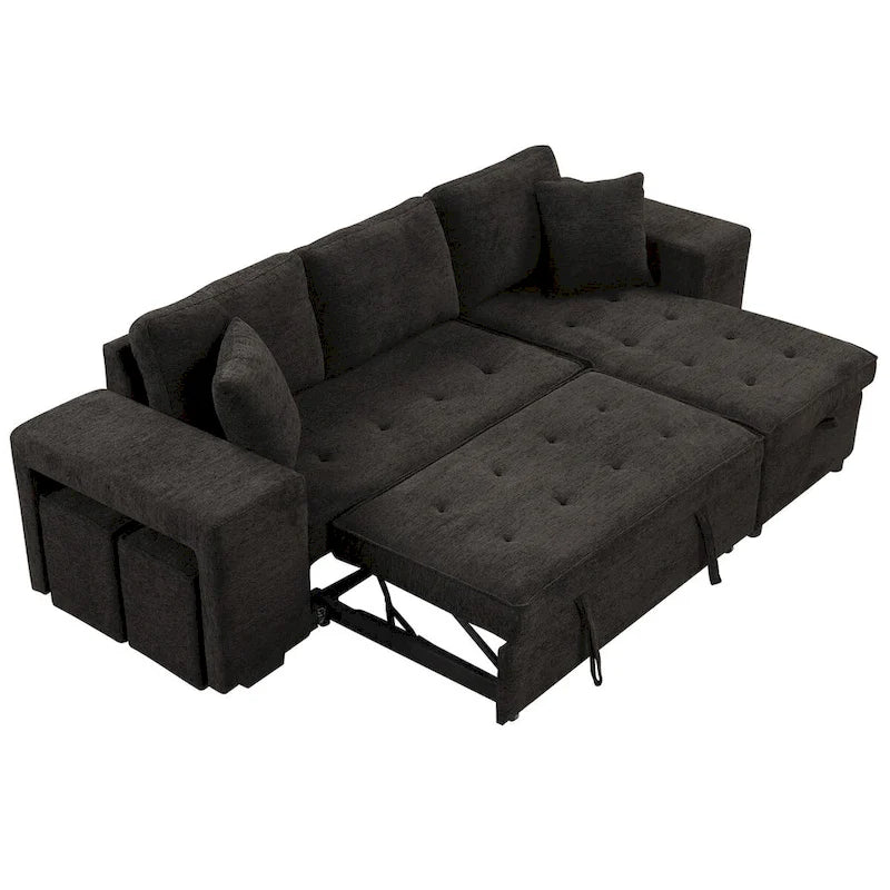 Modern L-Shape 3 Seat Reversible Sectional Sofa