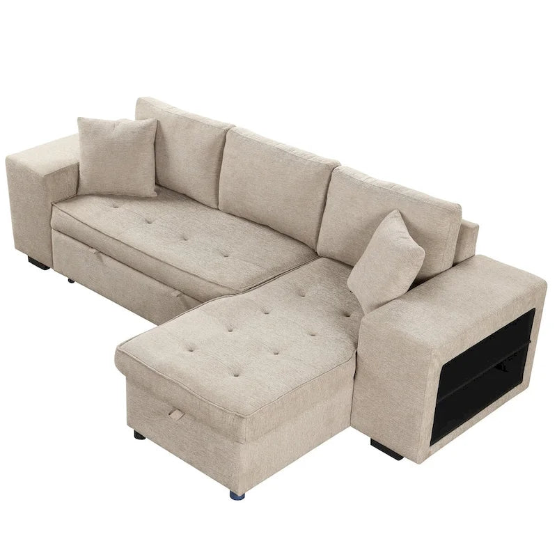 Modern L-Shape 3 Seat Reversible Sectional Sofa