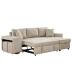 Modern L-Shape 3 Seat Reversible Sectional Sofa