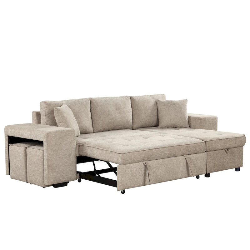 Modern L-Shape 3 Seat Reversible Sectional Sofa