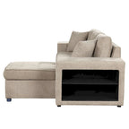 Modern L-Shape 3 Seat Reversible Sectional Sofa