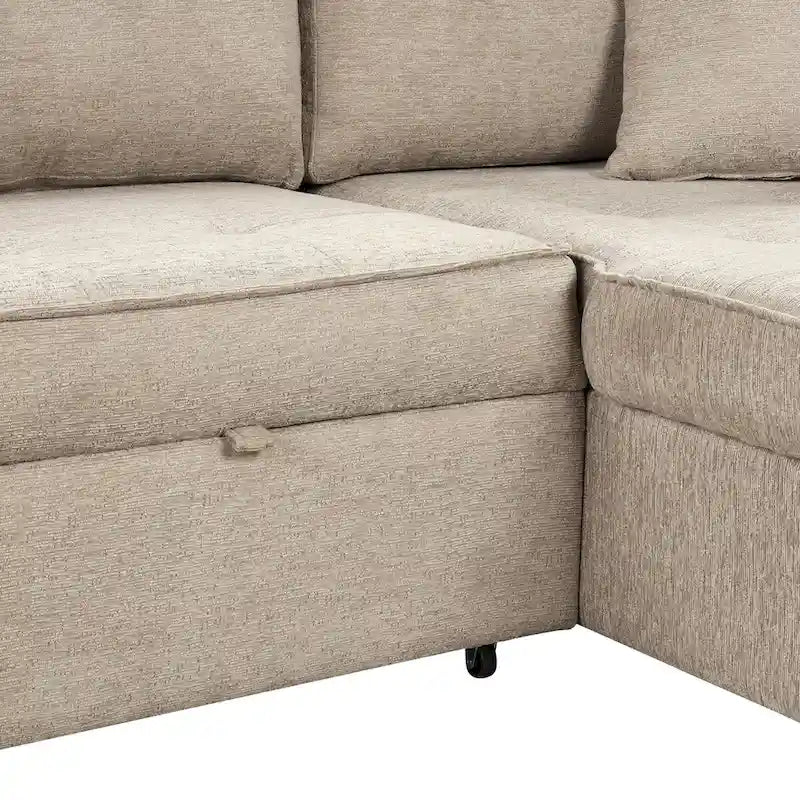 Modern L-Shape 3 Seat Reversible Sectional Sofa