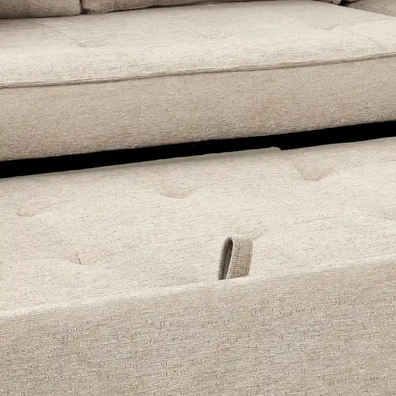 Modern L-Shape 3 Seat Reversible Sectional Sofa