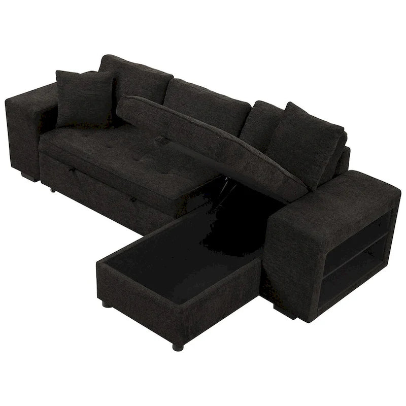 Modern L-Shape 3 Seat Reversible Sectional Sofa