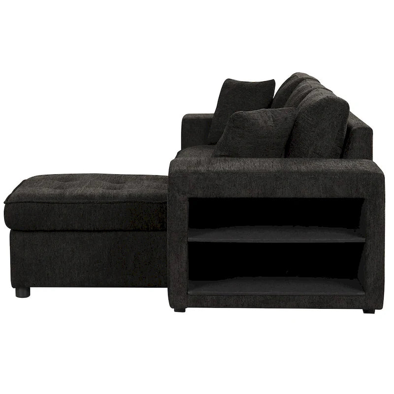 Modern L-Shape 3 Seat Reversible Sectional Sofa
