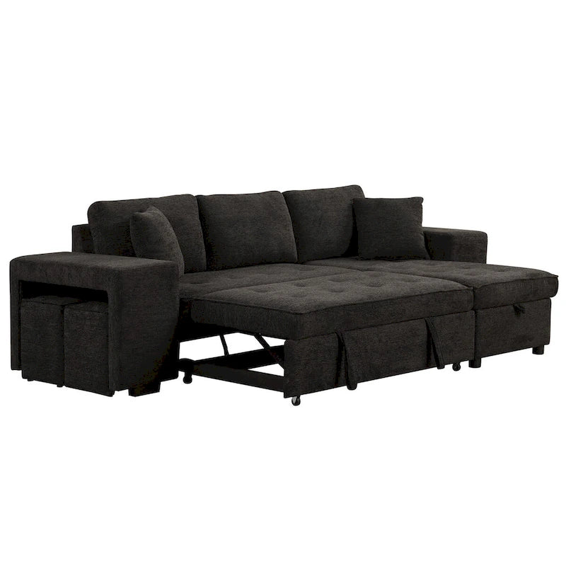 Modern L-Shape 3 Seat Reversible Sectional Sofa