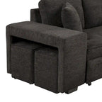 Modern L-Shape 3 Seat Reversible Sectional Sofa