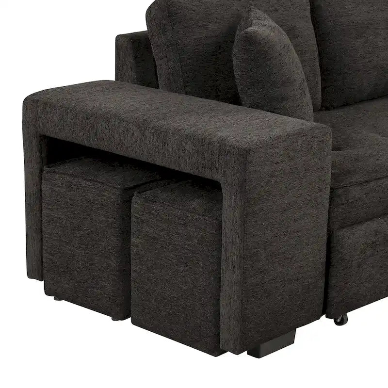 Modern L-Shape 3 Seat Reversible Sectional Sofa